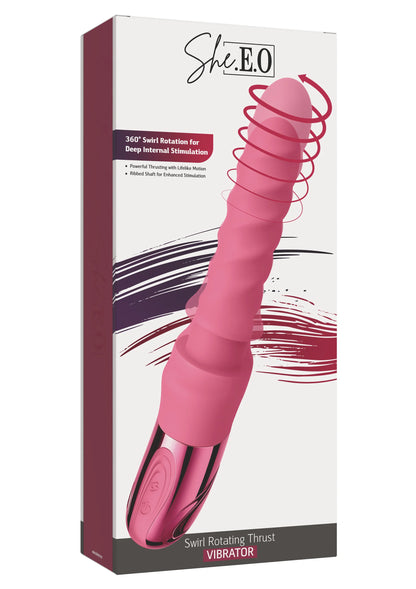 Bestel: Swirl Ribbed Massaging Vibrator by She.E.O. - vibrators bij Happytoys.nl, happytoys.be, Happytoys.ae: erotische sex webshop | liever Happy dan Easy ⭐⭐⭐⭐⭐