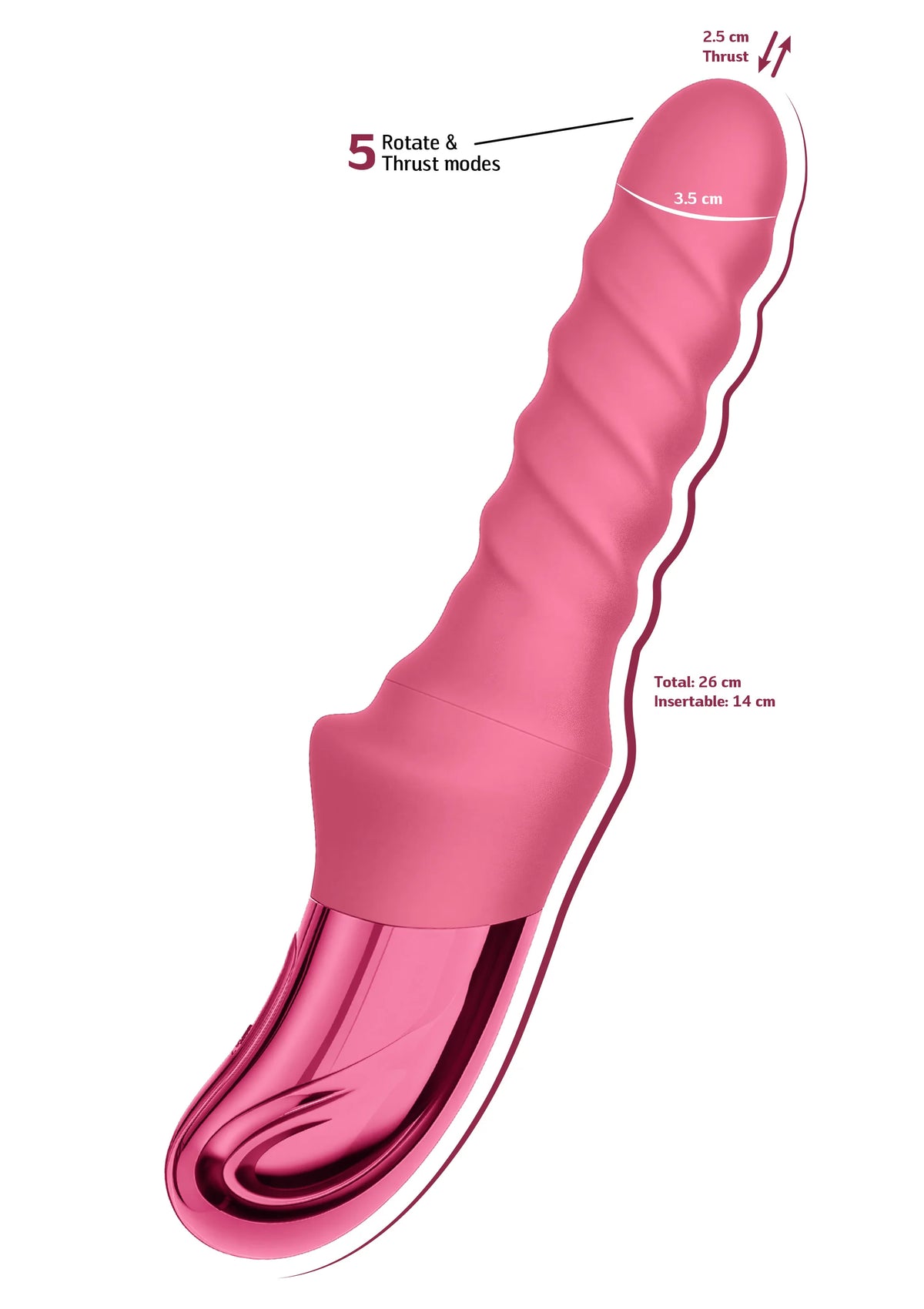 Bestel: Swirl Ribbed Massaging Vibrator by She.E.O. - vibrators bij Happytoys.nl, happytoys.be, Happytoys.ae: erotische sex webshop | liever Happy dan Easy ⭐⭐⭐⭐⭐