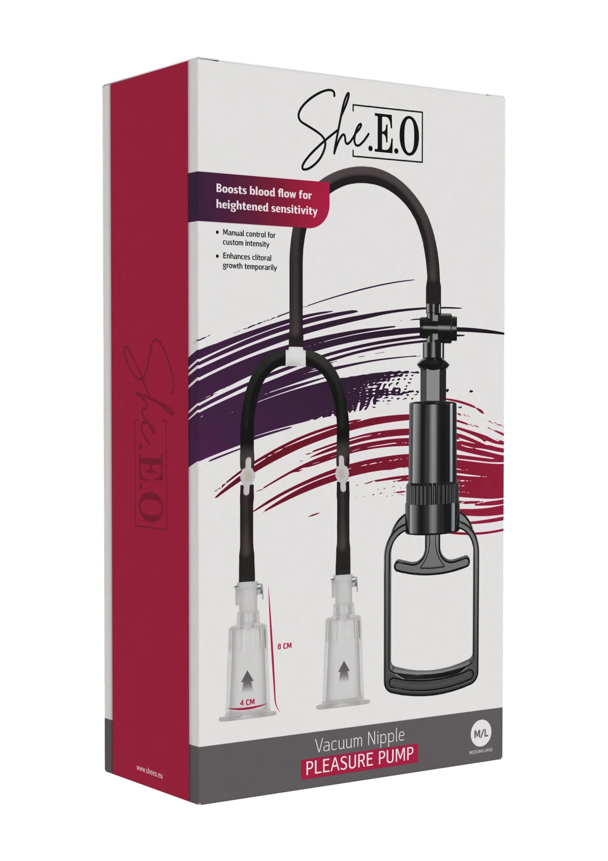 Bestel: Vacuum Nipple Pleasure Pump M/L by She.E.O. - bij Happytoys: de erotische sex webshop | liever Happy dan Easy ⭐⭐⭐⭐⭐