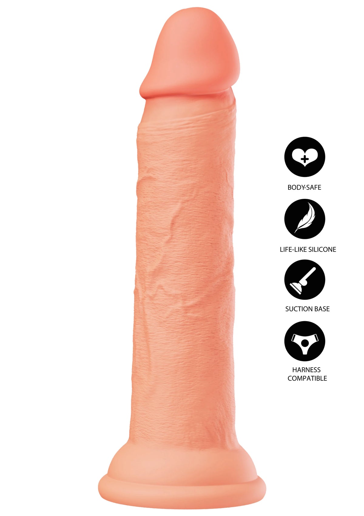 Bestel: Realistic Dong Liquid Silicone 20.5 cm By Hidden Desire - bij Happytoys: de erotische sex webshop | liever Happy dan Easy ⭐⭐⭐⭐⭐