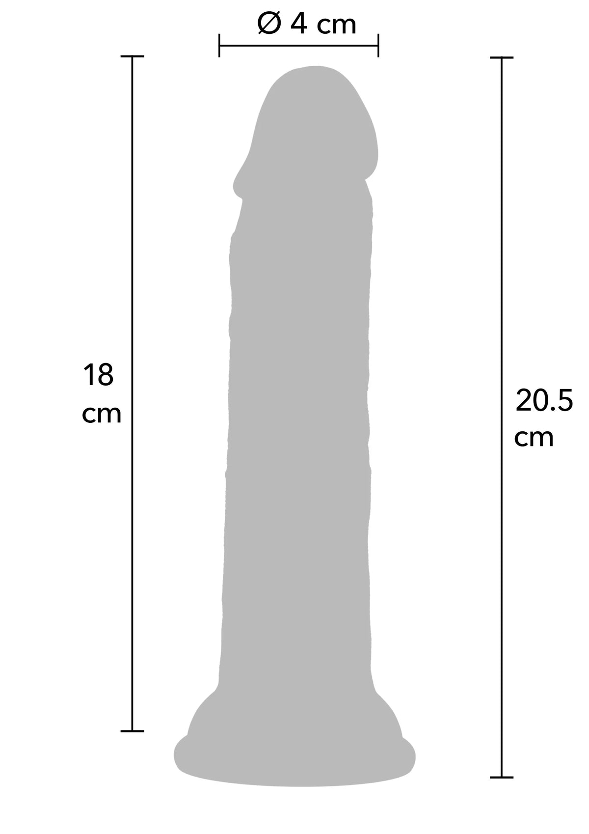 Bestel: Realistic Dong Liquid Silicone 20.5 cm By Hidden Desire - bij Happytoys: de erotische sex webshop | liever Happy dan Easy ⭐⭐⭐⭐⭐