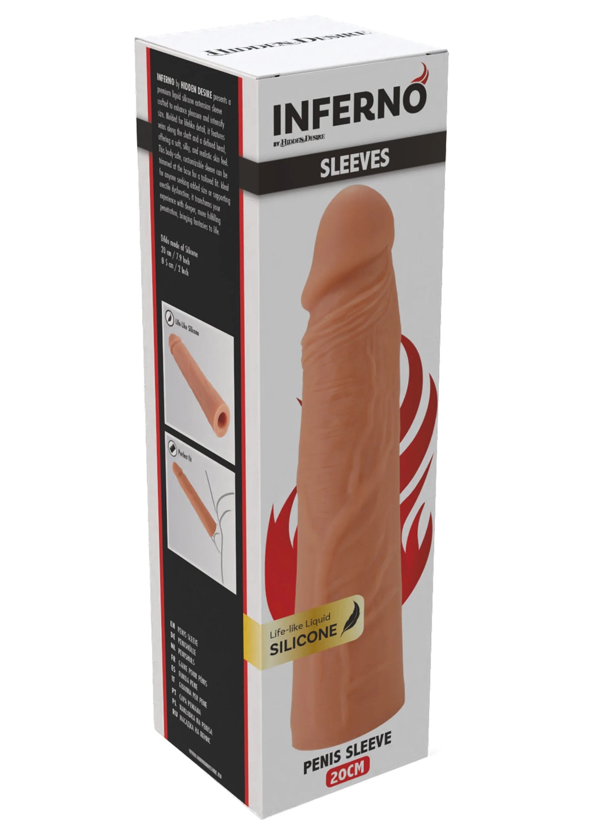 Bestel: Penis Sleeve Liquid Silicone 20 cm by Hidden Desire - bij Happytoys: de erotische sex webshop | liever Happy dan Easy ⭐⭐⭐⭐⭐