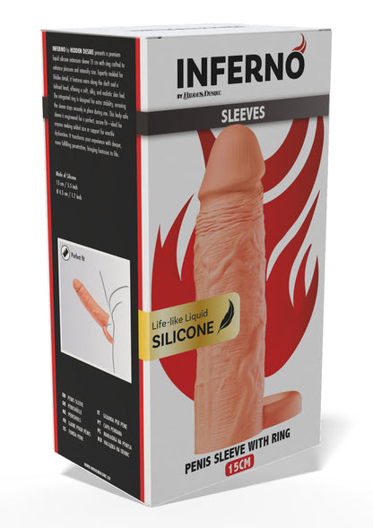Penis Sleeve Liquid Silicone Ring 15 cm by Hidden Desire Inferno