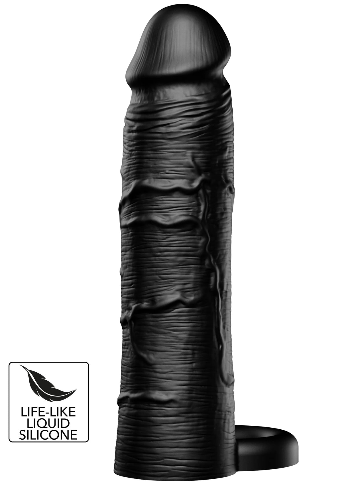 Bestel: Penis Sleeve Liquid Silicone Ring 18 cm - bij Happytoys: de erotische sex webshop | liever Happy dan Easy ⭐⭐⭐⭐⭐ - Default Title - 20726 - BLACK