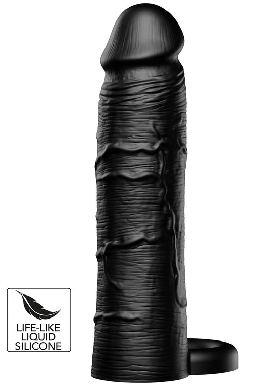 Bestel: Penis Sleeve Liquid Silicone Ring 18 cm - bij Happytoys: de erotische sex webshop | liever Happy dan Easy ⭐⭐⭐⭐⭐ - Default Title - 20726 - BLACK