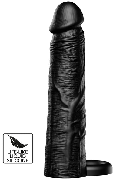Bestel: Penis Sleeve Liquid Silicone Ring 20 cm - bij Happytoys: de erotische sex webshop | liever Happy dan Easy ⭐⭐⭐⭐⭐ - Default Title - 20728 - BLACK