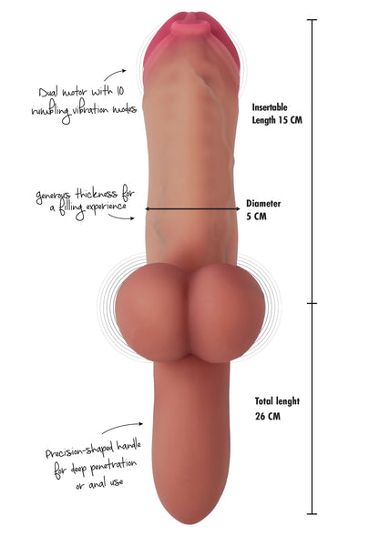 Bestel: Pierced Punisher Vibrating Dildo Liquid Silicone by Hidden Desire Inferno - bij Happytoys: de erotische sex webshop | liever Happy dan Easy ⭐⭐⭐⭐⭐