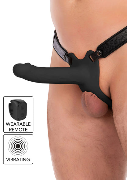 Bestel: Hollow Penis Strapon Vibrating 18cm Black by Hidden Desire - bij Happytoys: de erotische sex webshop | liever Happy dan Easy ⭐⭐⭐⭐⭐ - Default Title - 20861 - BLACK
