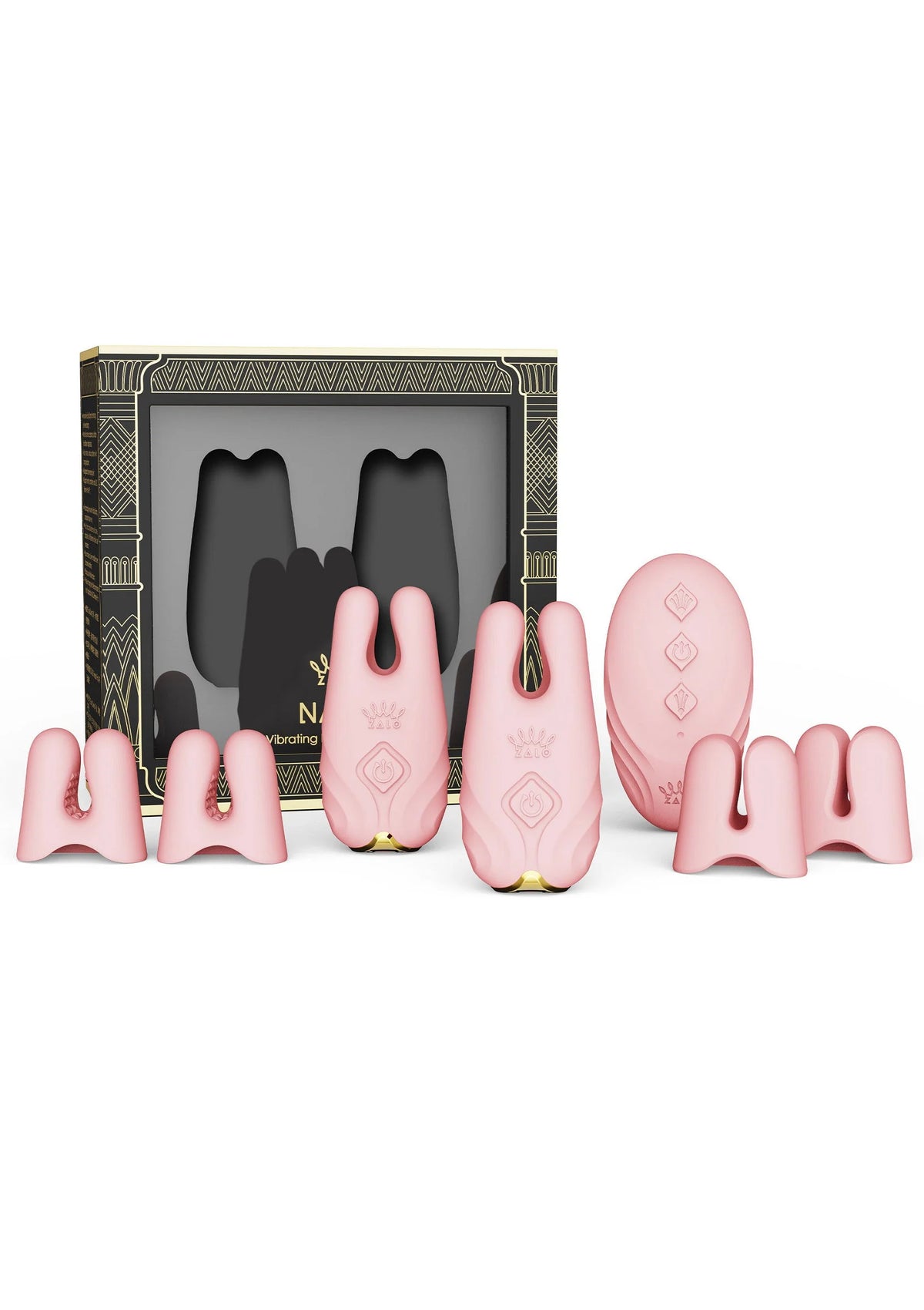 Bestel: Nave Vibrating Nipple Clamps Pink by Zalo - bij Happytoys: de erotische sex webshop | liever Happy dan Easy ⭐⭐⭐⭐⭐