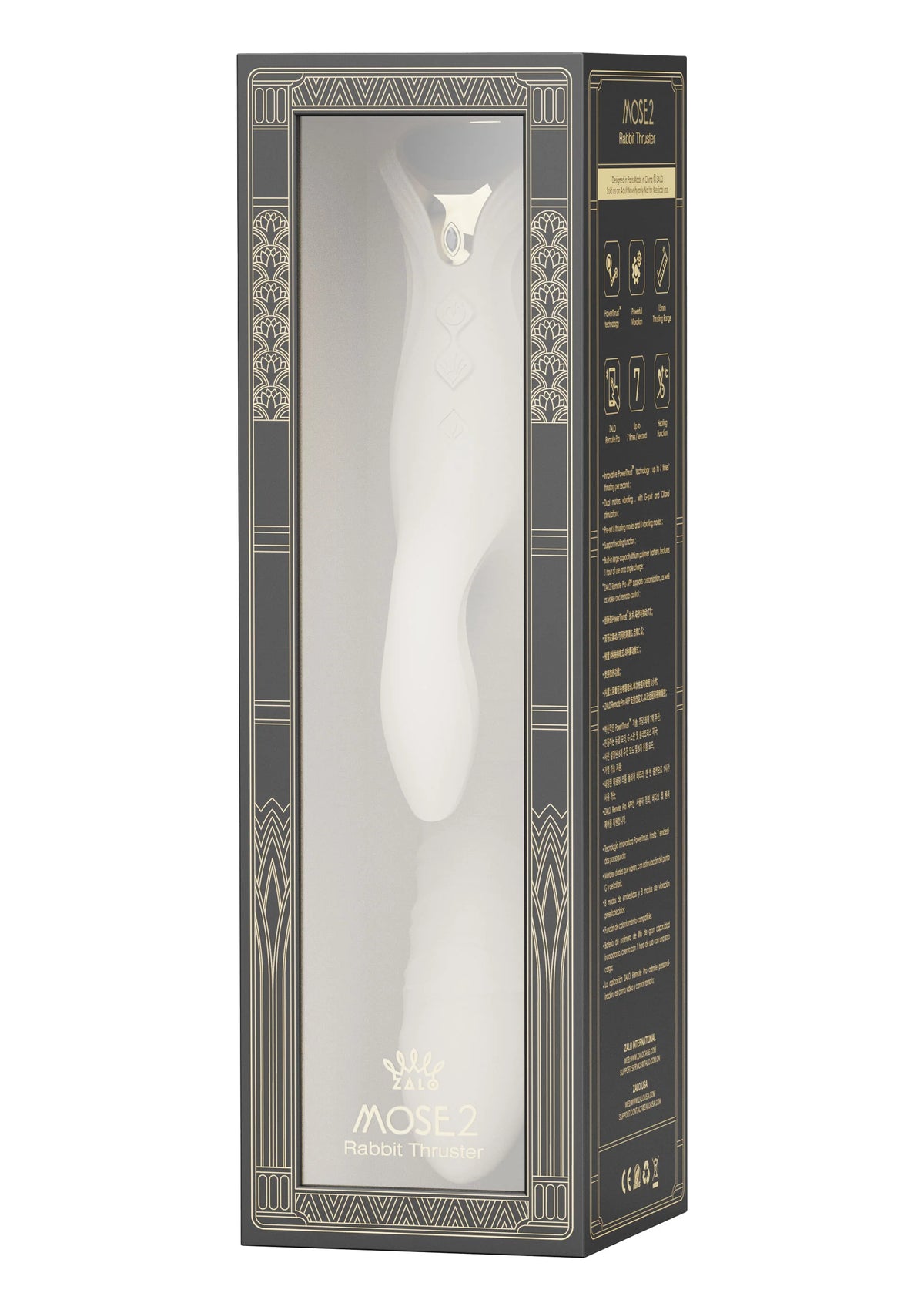 Bestel: Mose 2 Rabbit Thruster+Heating by Zalo - bij Happytoys: de erotische sex webshop | liever Happy dan Easy ⭐⭐⭐⭐⭐