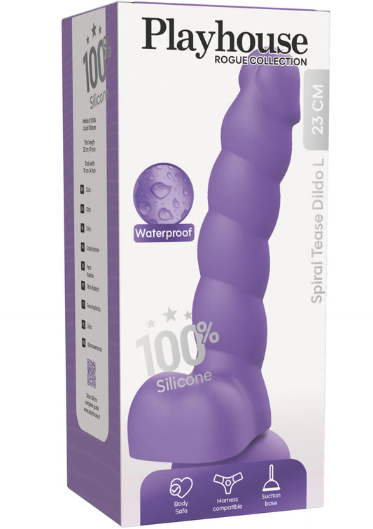 Spiral Tease Dildo Silicone L by Playhouse Rogue