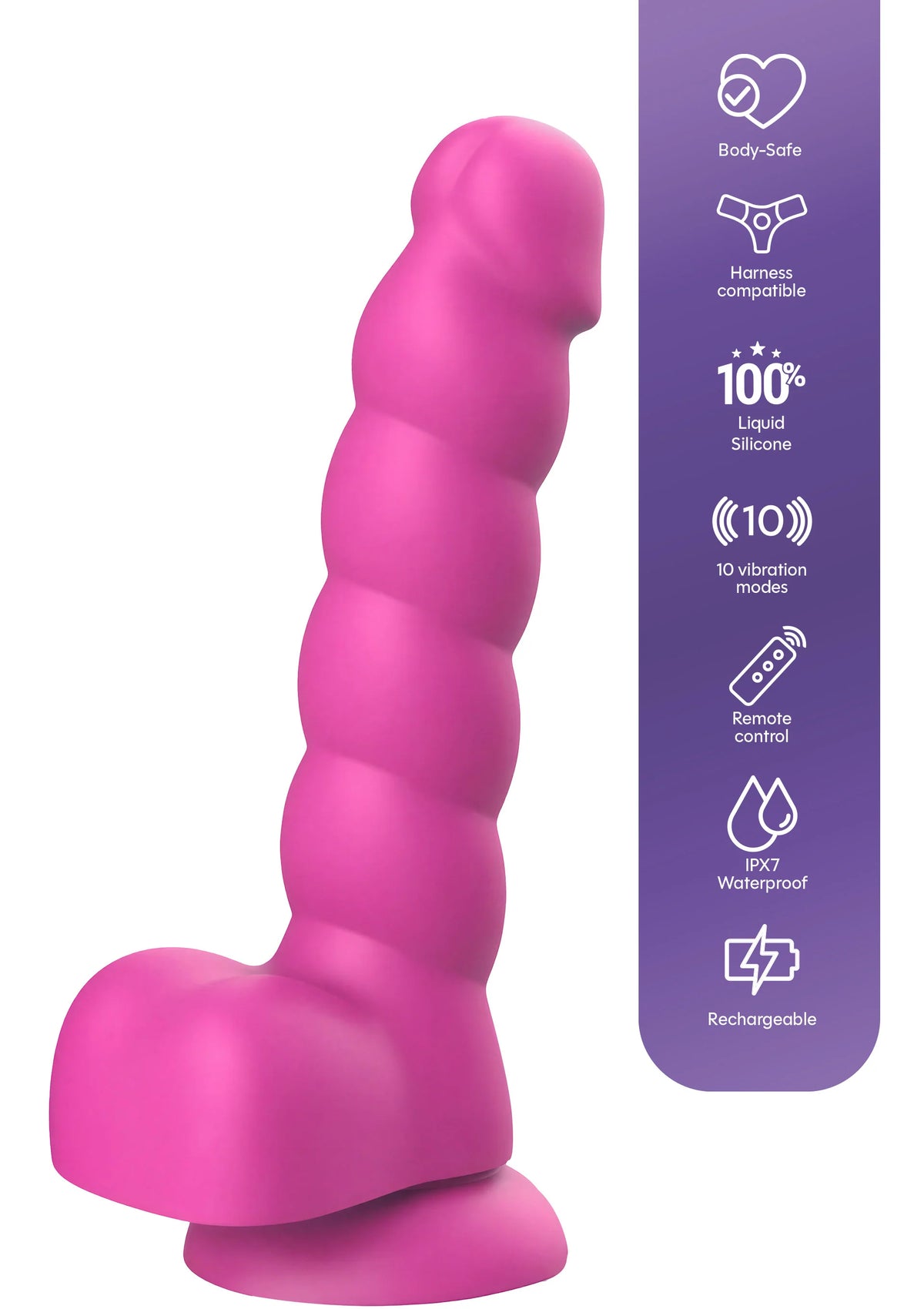 Spiral Tease Vibrating Dildo Silicone M by Playhouse Rogue