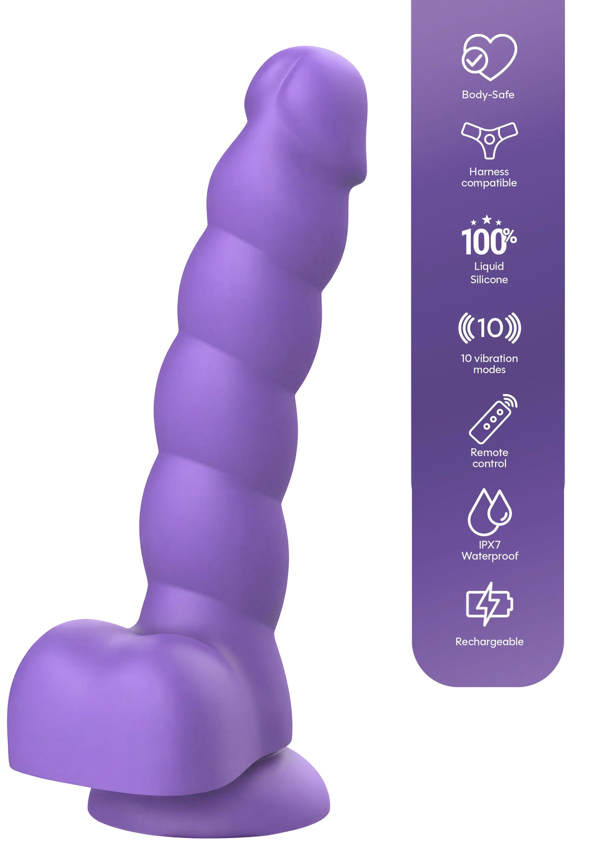 Spiral Tease Vibrating Dildo Silicone L by Playhouse Rogue