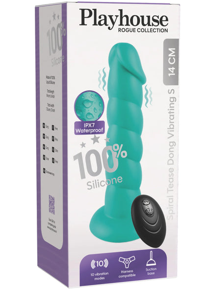 Spiral Tease Vibrating Dong Silicone S by Playhouse Rogue