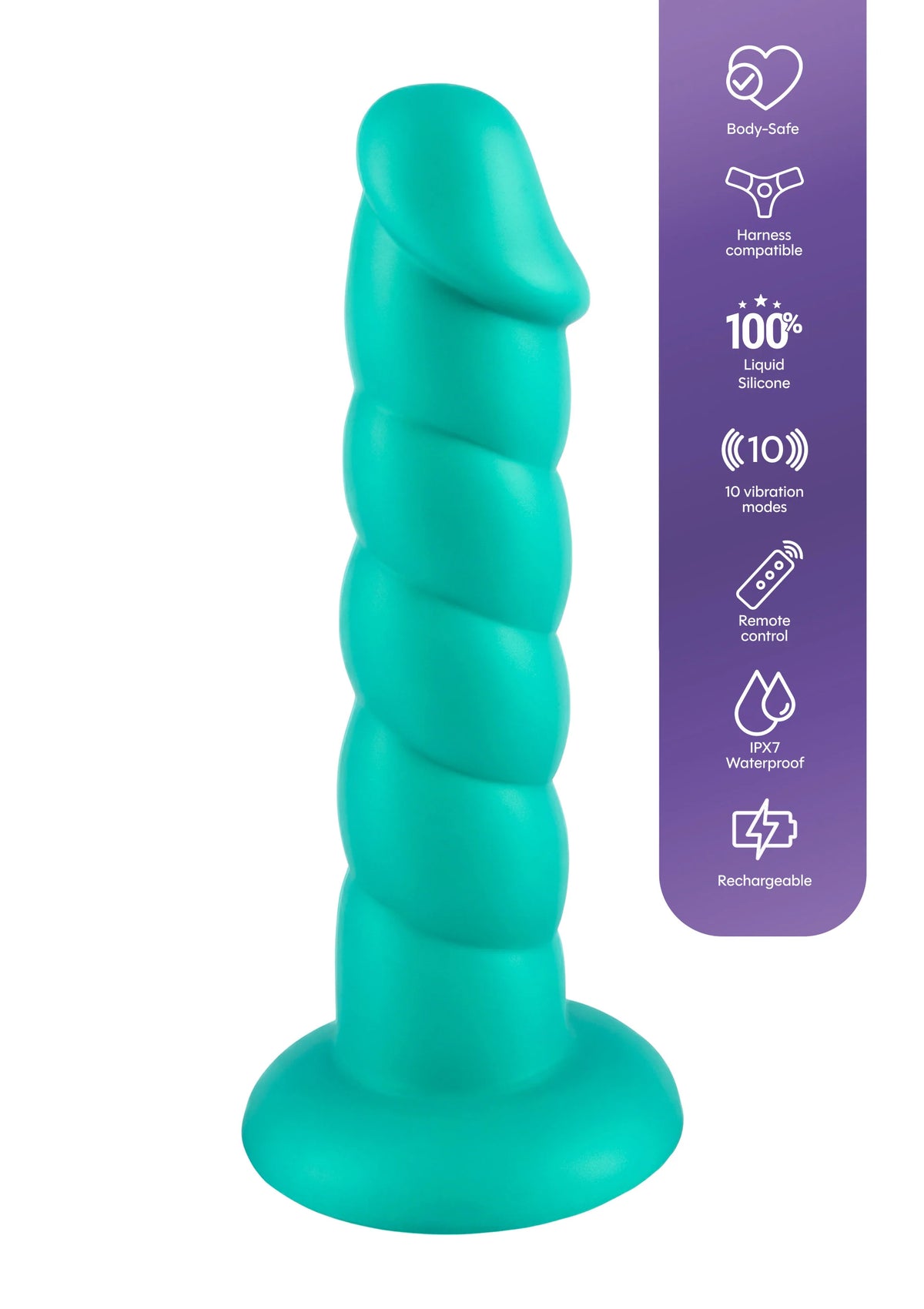 Spiral Tease Vibrating Dong Silicone S by Playhouse Rogue
