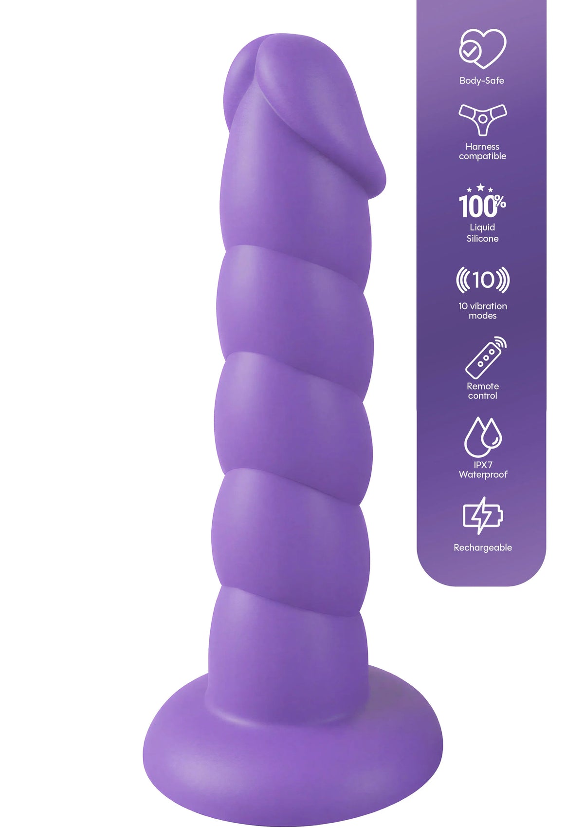 Spiral Tease Vibrating Dong Silicone L by Playhouse Rogue