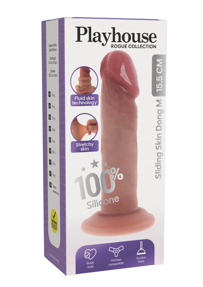 Sliding Skin Dong Silicone M by Playhouse Rogue