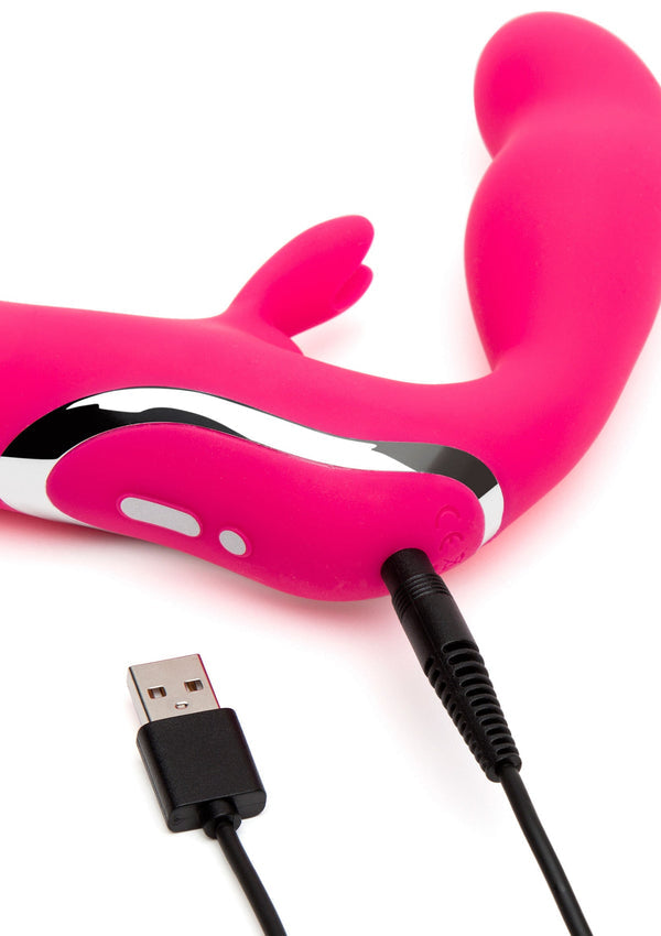 Vibrating Strapless Strap On Vibrator by Happy Rabbit