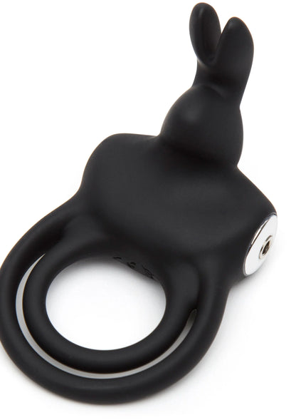 Bestel: Stimulating Rabbit Cock Ring - bij Happytoys: de erotische sex webshop | liever Happy dan Easy ⭐⭐⭐⭐⭐ - Default Title - 29171 - BLACK