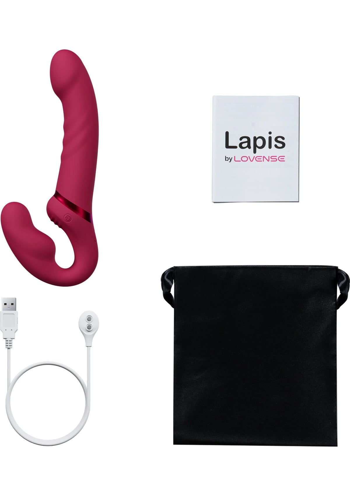Bestel: Lapis strapless double dildo by Lovesense - bij Happytoys: de erotische sex webshop | liever Happy dan Easy ⭐⭐⭐⭐⭐
