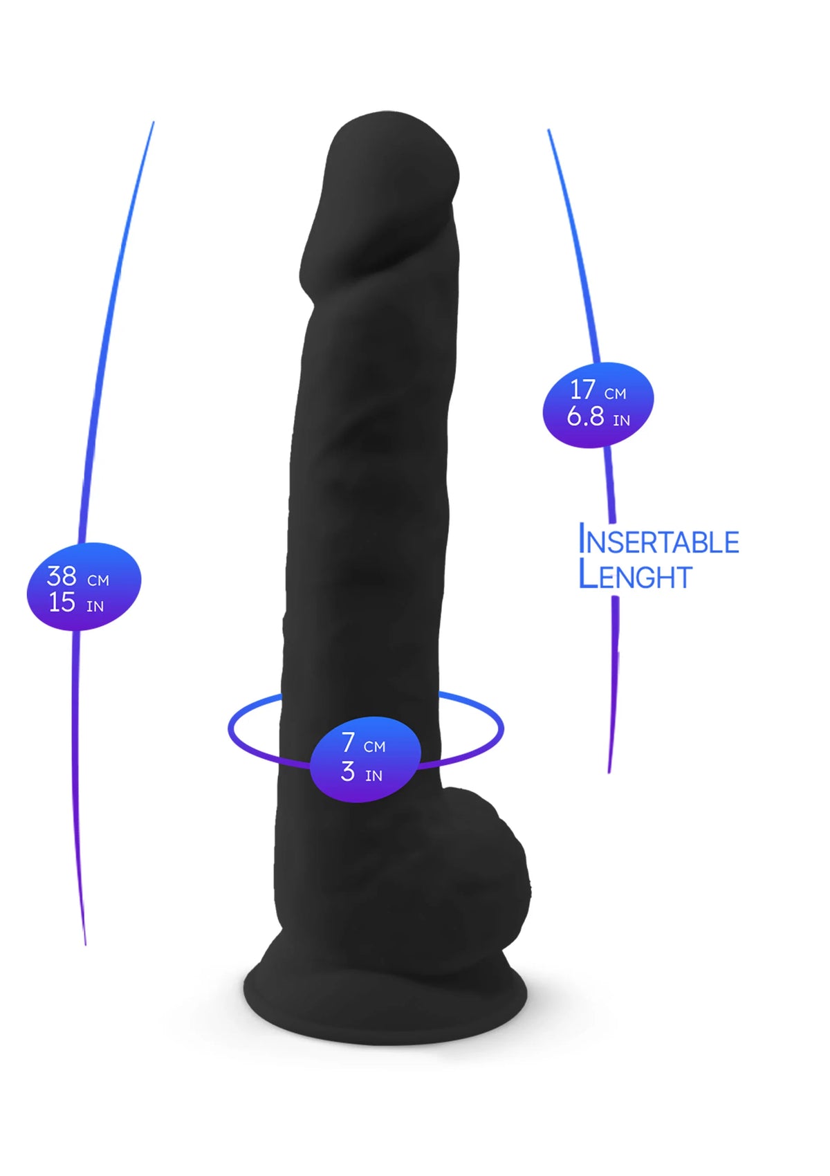Bestel: Dildo Model 15 inch by Silex - D The Original - bij Happytoys: de erotische sex webshop | liever Happy dan Easy ⭐⭐⭐⭐⭐