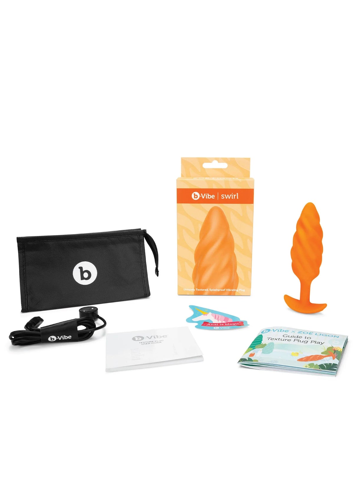 Bestel: Swirl Texture Plug by B - Vibe - bij Happytoys: de erotische sex webshop | liever Happy dan Easy ⭐⭐⭐⭐⭐