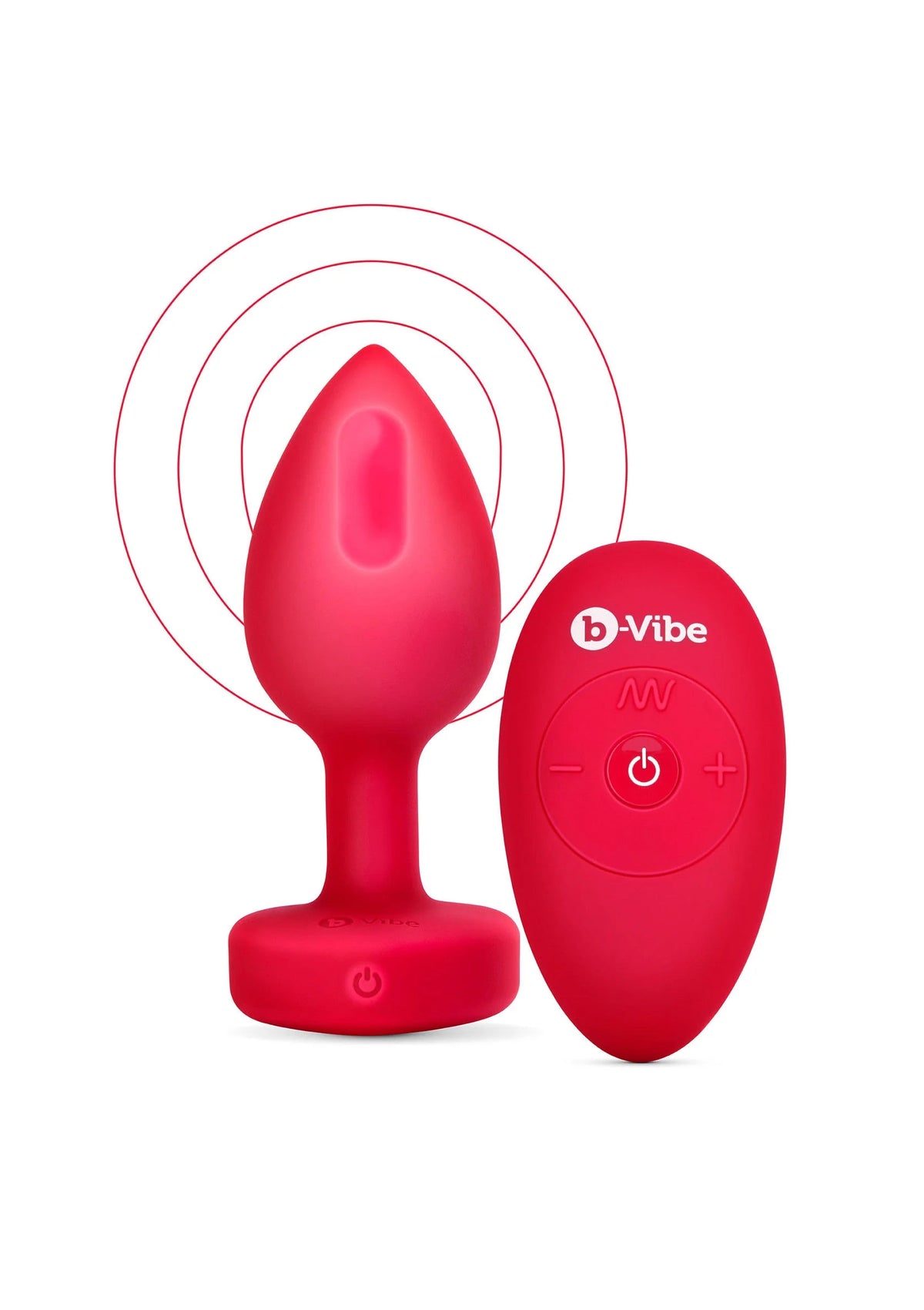 Bestel: Vibrating Heart Plug M/L by B - Vibe - bij Happytoys: de erotische sex webshop | liever Happy dan Easy ⭐⭐⭐⭐⭐ - Default Title - 35455 - RED