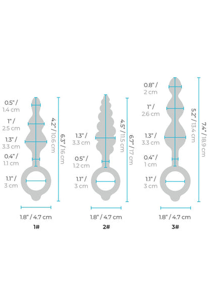 Beaded Butties Bundle Butplug anal Trainer set by B-Vibe
