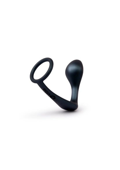 Bestel: B - Vibe Ringer Cock Ring & Plug by B - Vibe - bij Happytoys: de erotische sex webshop | liever Happy dan Easy ⭐⭐⭐⭐⭐ - Default Title - 35464 - BLACK