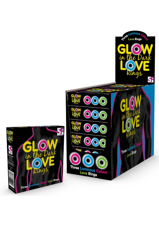 Bestel: Glow In The Dark Love Rings - bij Happytoys: de erotische sex webshop | liever Happy dan Easy ⭐⭐⭐⭐⭐ - Default Title - 37004 - GLOW