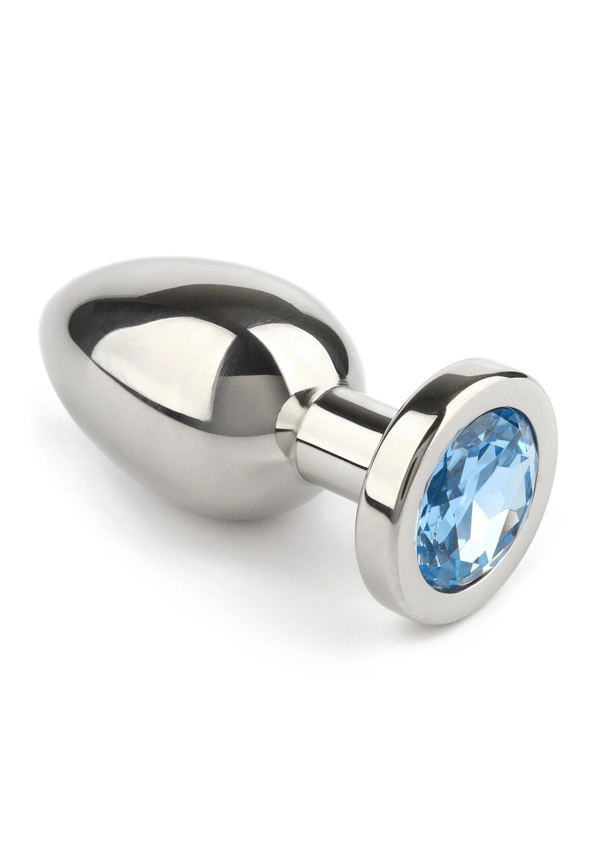 Bestel: Mr. Steel Jewled Butt Plug Small (Blue) - bij Happytoys: de erotische sex webshop | liever Happy dan Easy ⭐⭐⭐⭐⭐
