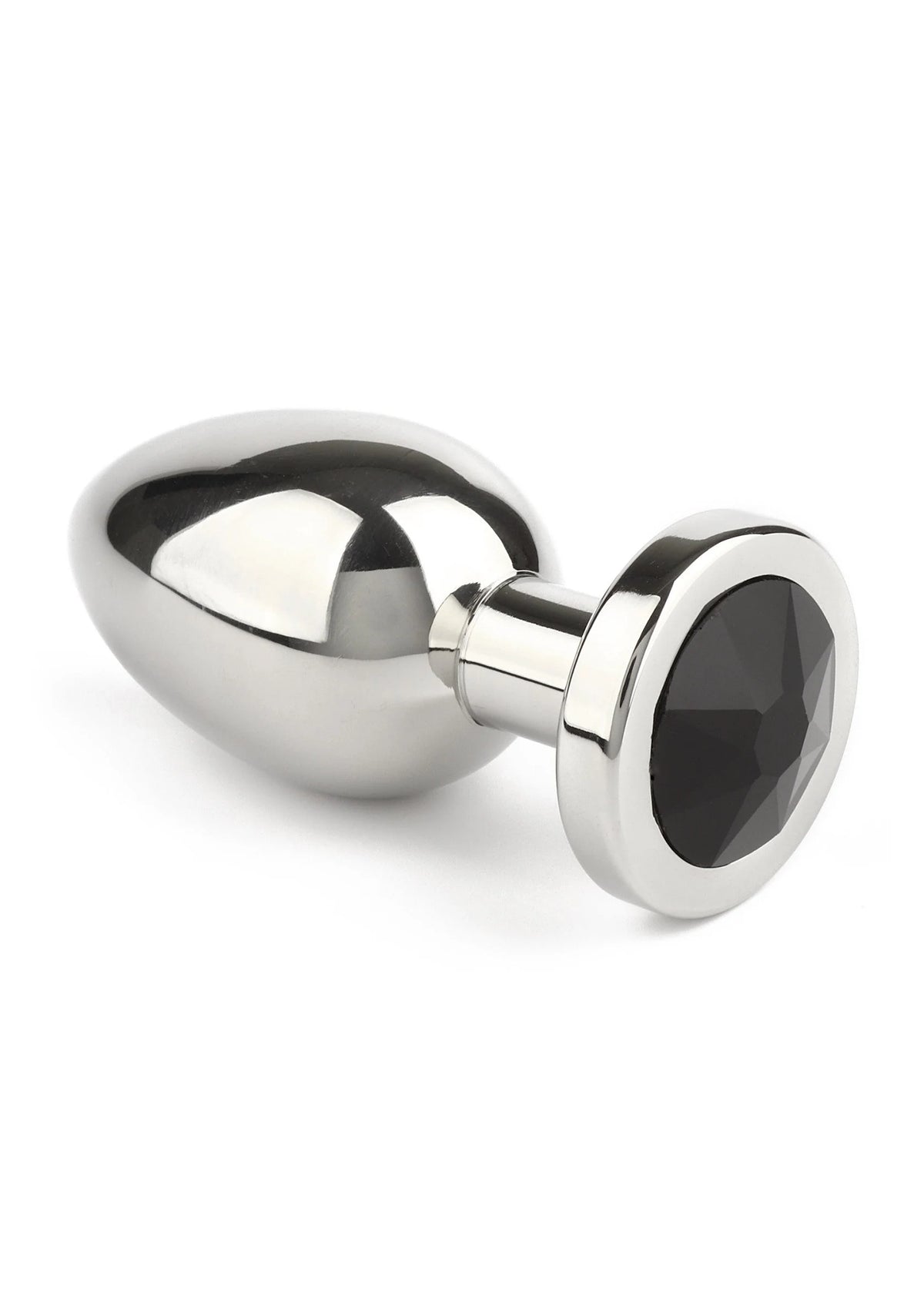 Bestel: Mr. Steel Jewled Butt Plug Small (Black) - bij Happytoys: de erotische sex webshop | liever Happy dan Easy ⭐⭐⭐⭐⭐ - Default Title - 38130 - BLACK