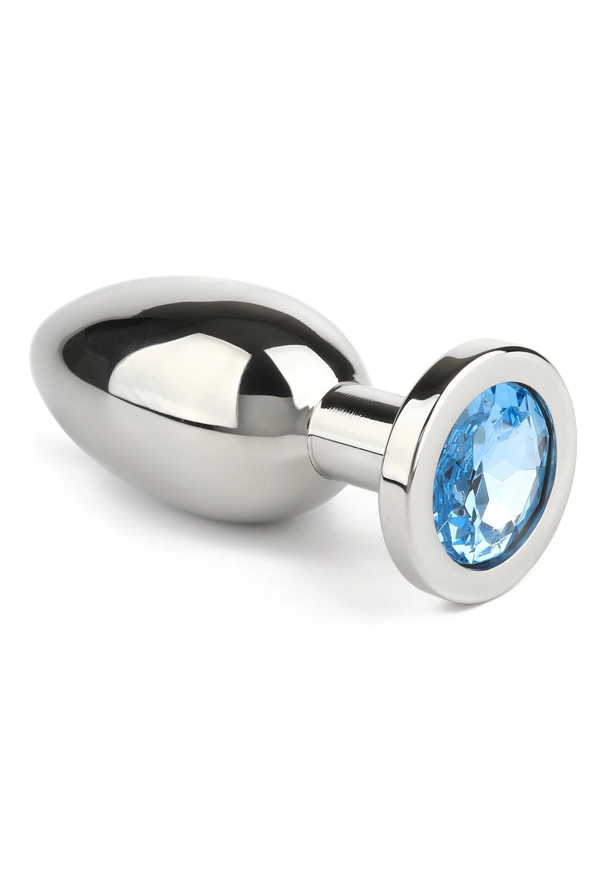 Bestel: Mr. Steel Jewled Butt Plug Large (Blue) - bij Happytoys: de erotische sex webshop | liever Happy dan Easy ⭐⭐⭐⭐⭐