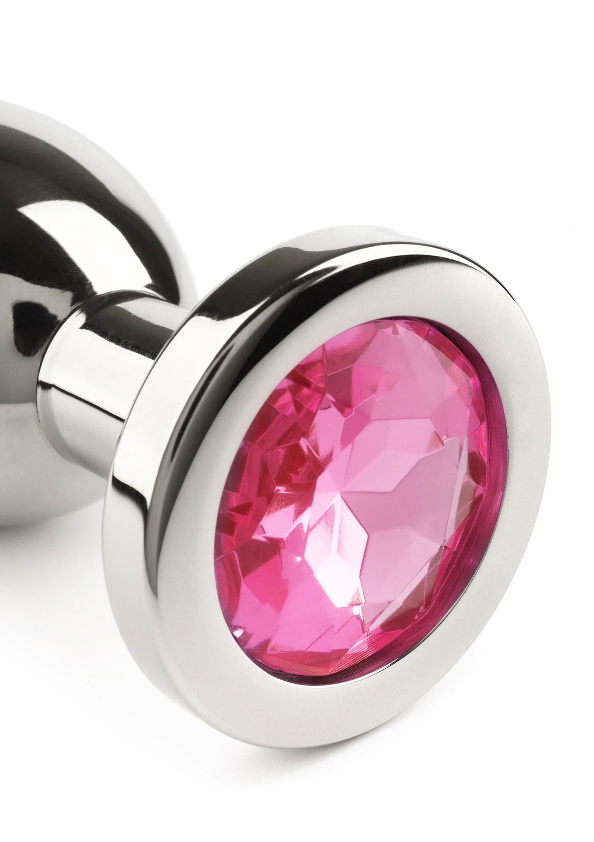 Bestel: Mr. Steel Jewled Butt Plug Large (Pink) - bij Happytoys: de erotische sex webshop | liever Happy dan Easy ⭐⭐⭐⭐⭐