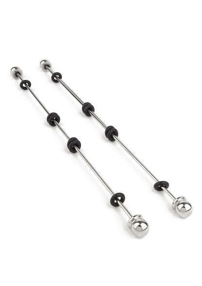 Bestel: Nipple Sticks with Ball 20cm by Mr. Steel - bij Happytoys: de erotische sex webshop | liever Happy dan Easy ⭐⭐⭐⭐⭐ - Default Title - 38411 - SILVER