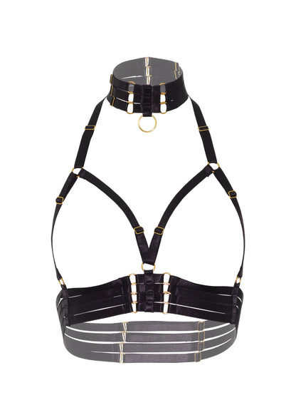 Bestel: Open Cup Bra Plus O - Ring Collar by Kinky Diva - bij Happytoys: de erotische sex webshop | liever Happy dan Easy ⭐⭐⭐⭐⭐
