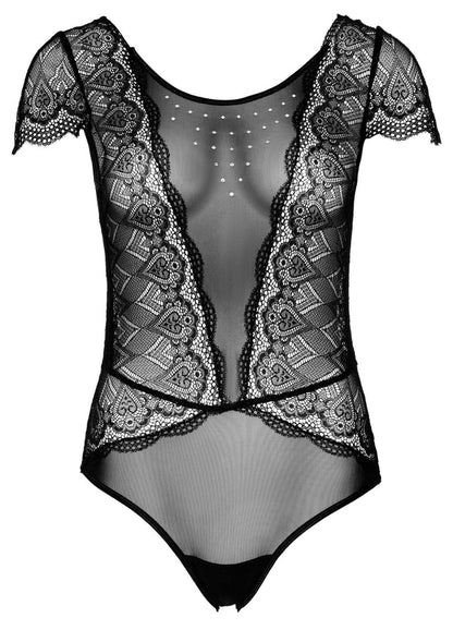 Floral Lace and Mesh Teddy by Leg Avenue