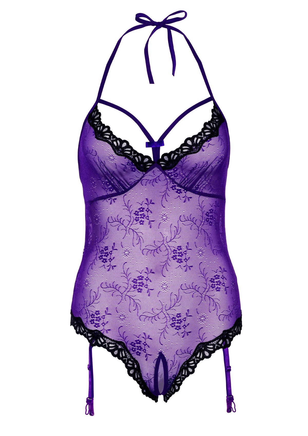 Bestel: Lace Teddy with Open Crotch - bij Happytoys: de erotische sex webshop | liever Happy dan Easy ⭐⭐⭐⭐⭐