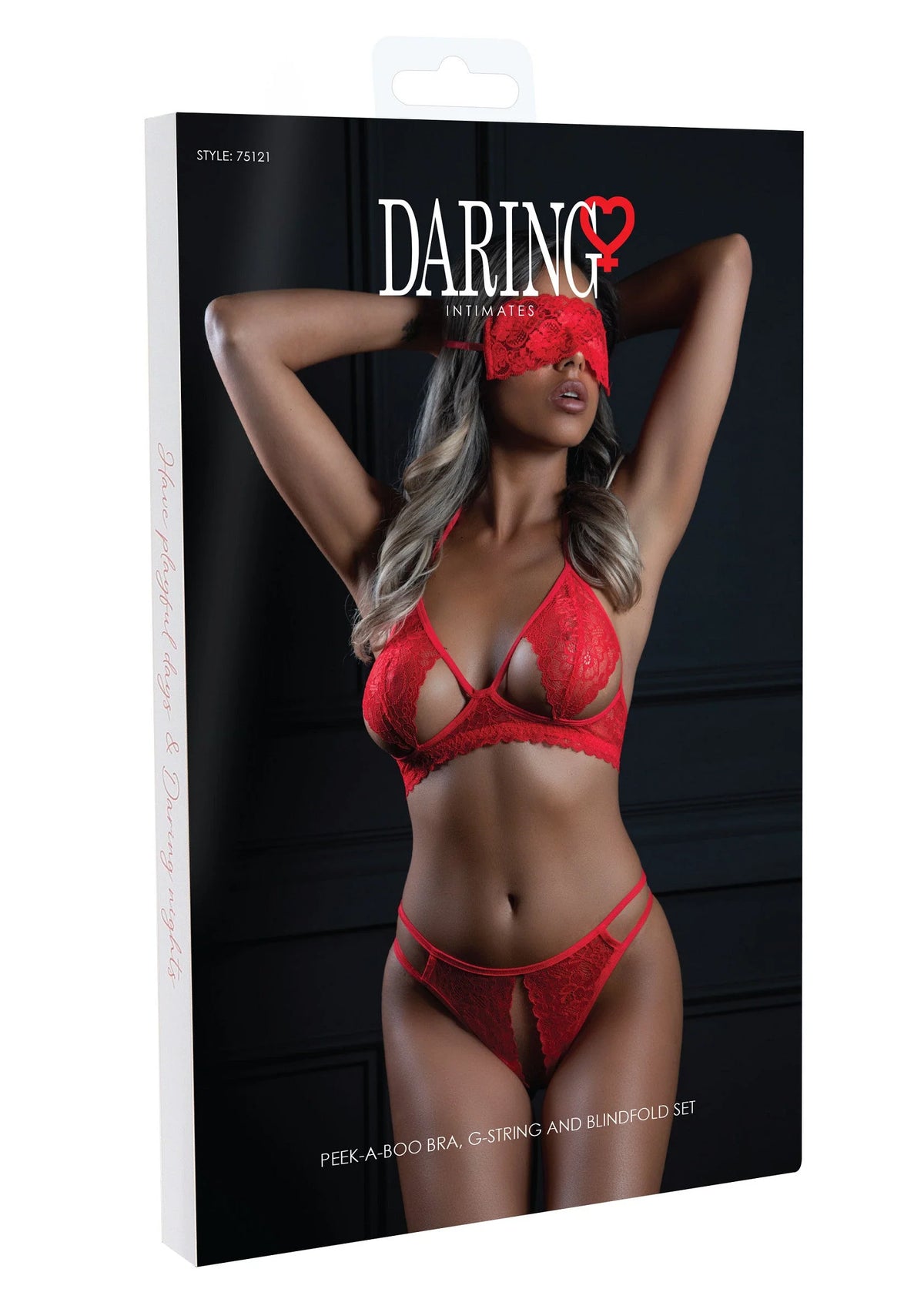 Bestel: 3PC Bra, Panty and Blindfold by Daring Intimates - bij Happytoys: de erotische sex webshop | liever Happy dan Easy ⭐⭐⭐⭐⭐