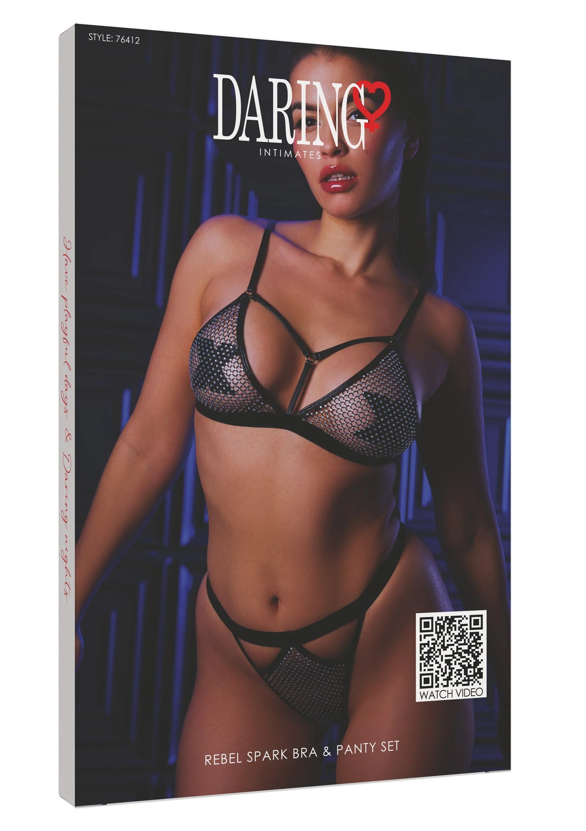 Rebel Spark Bra & Panty Set by Daring Intimates Electric Midnight