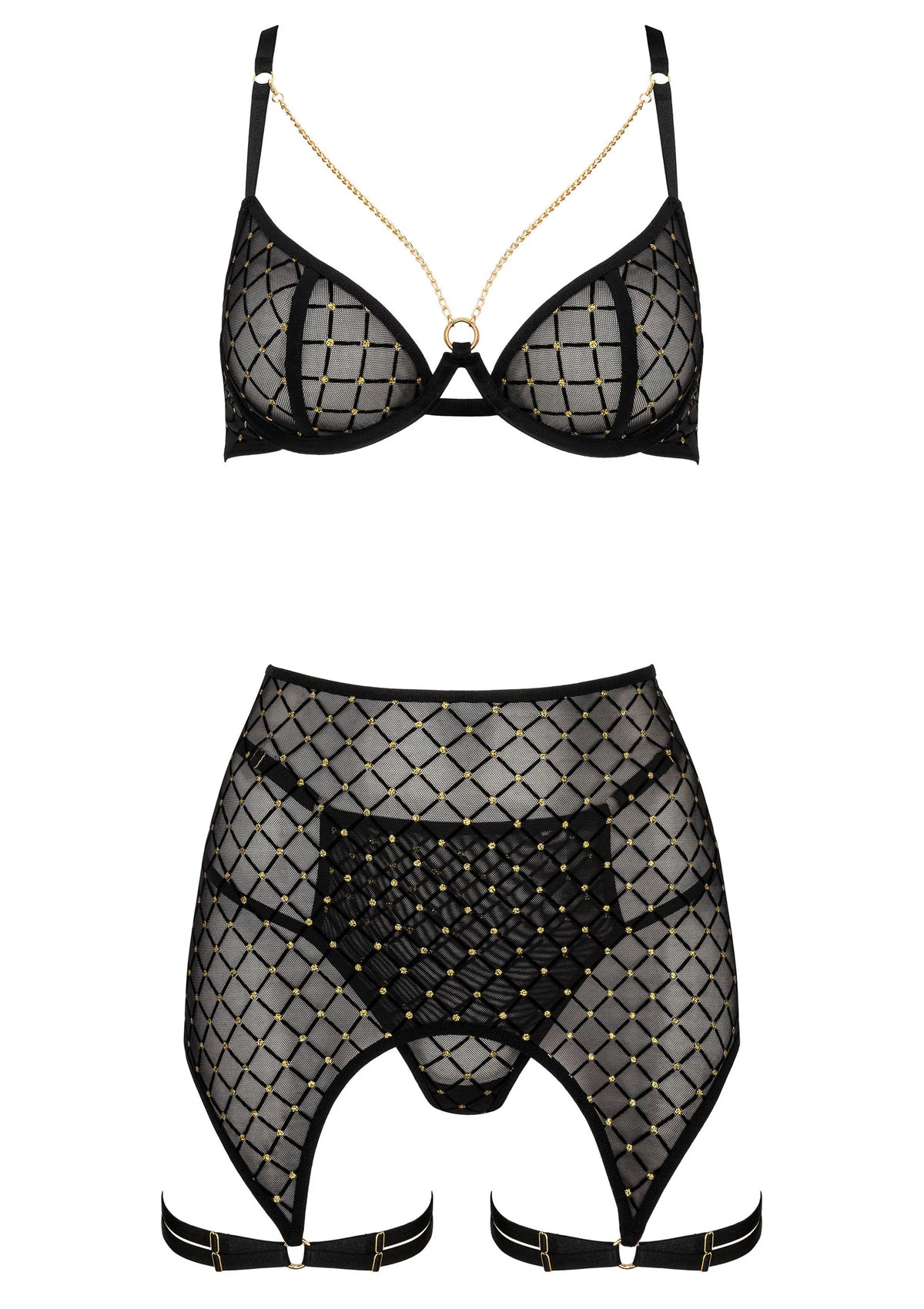 Bestel: 3 Pcs Set THP101 Lingerie tbra, panty and garter S/M by Kotek - bij Happytoys: de erotische sex webshop | liever Happy dan Easy ⭐⭐⭐⭐⭐