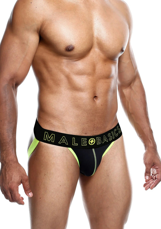 Bestel: MaleBasics Neon Jock - bij Happytoys: de erotische sex webshop | liever Happy dan Easy ⭐⭐⭐⭐⭐ - Default Title - 81206 - YELLOW - L
