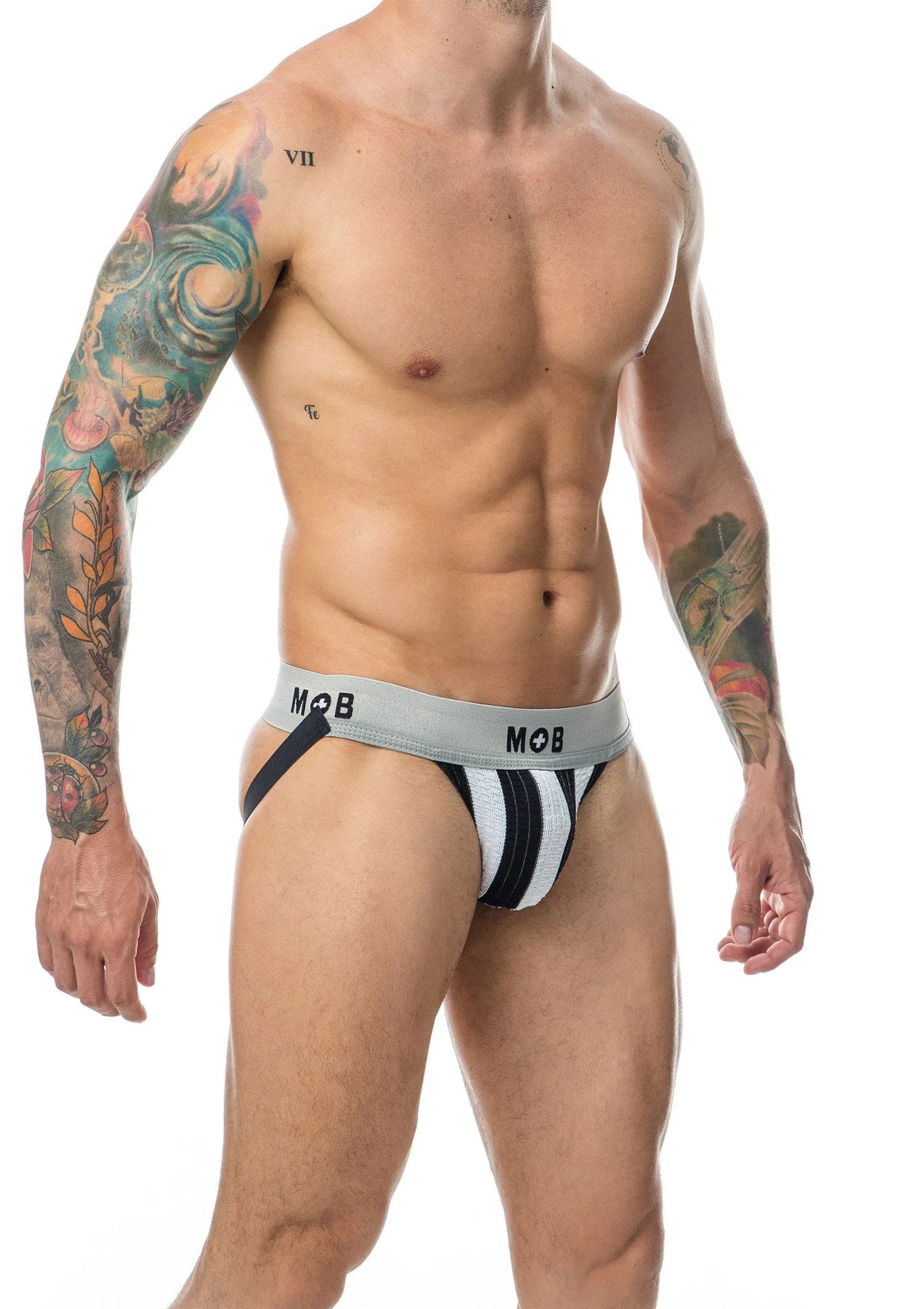 Bestel: MOB Stripe Classic Jock by MOB Eroticware - bij Happytoys: de erotische sex webshop | liever Happy dan Easy ⭐⭐⭐⭐⭐