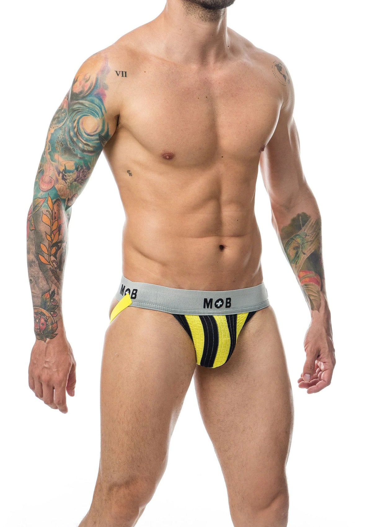 Bestel: MOB Stripe Classic Jock by MOB Eroticware - bij Happytoys: de erotische sex webshop | liever Happy dan Easy ⭐⭐⭐⭐⭐