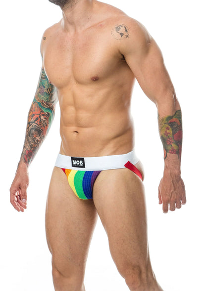 Bestel: MOB Pride Classic Jock by MOB - bij Happytoys.nl, happytoys.be, Happytoys.ae: erotische sex webshop | liever Happy dan Easy ⭐⭐⭐⭐⭐ - Veelkleurig - XXL - 81338 - RAINBOW - XXL