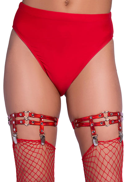 Studded Thigh High Garter with Mini Hearts