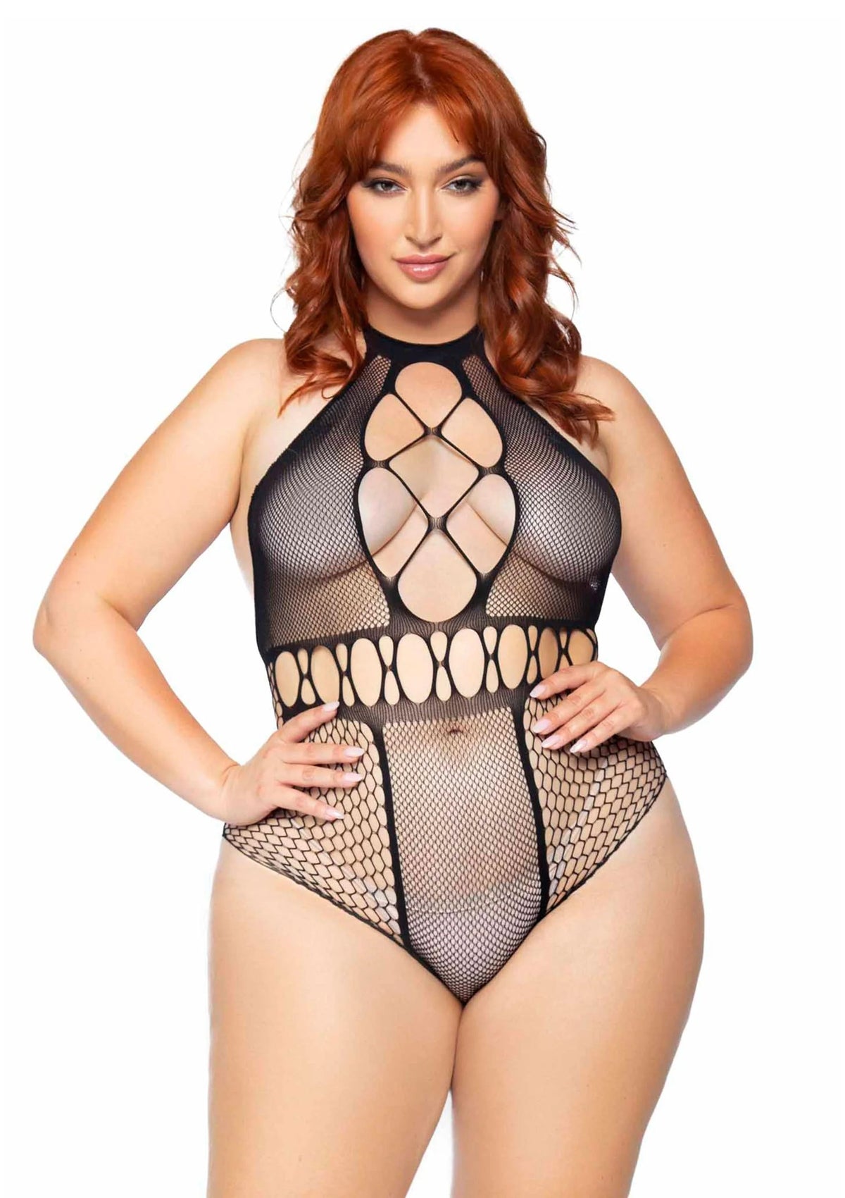 Plus Seamless Halter Bodysuit
