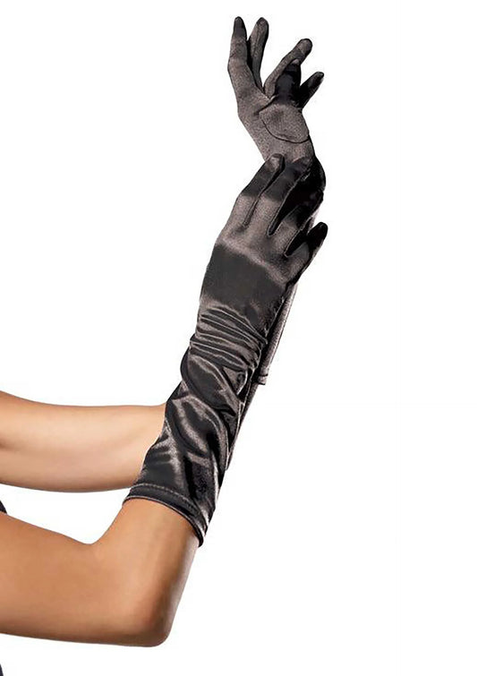 Beste vandaag nog: Elbow Length Satin Gloves - bij Happytoys Sexshop: online sex shop for Feeling Happy & Easy 😊 - Default Title - 82076 - BLACK - O/S