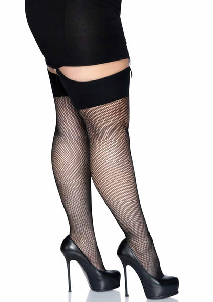 Plus Elastane Fishnet Stockings