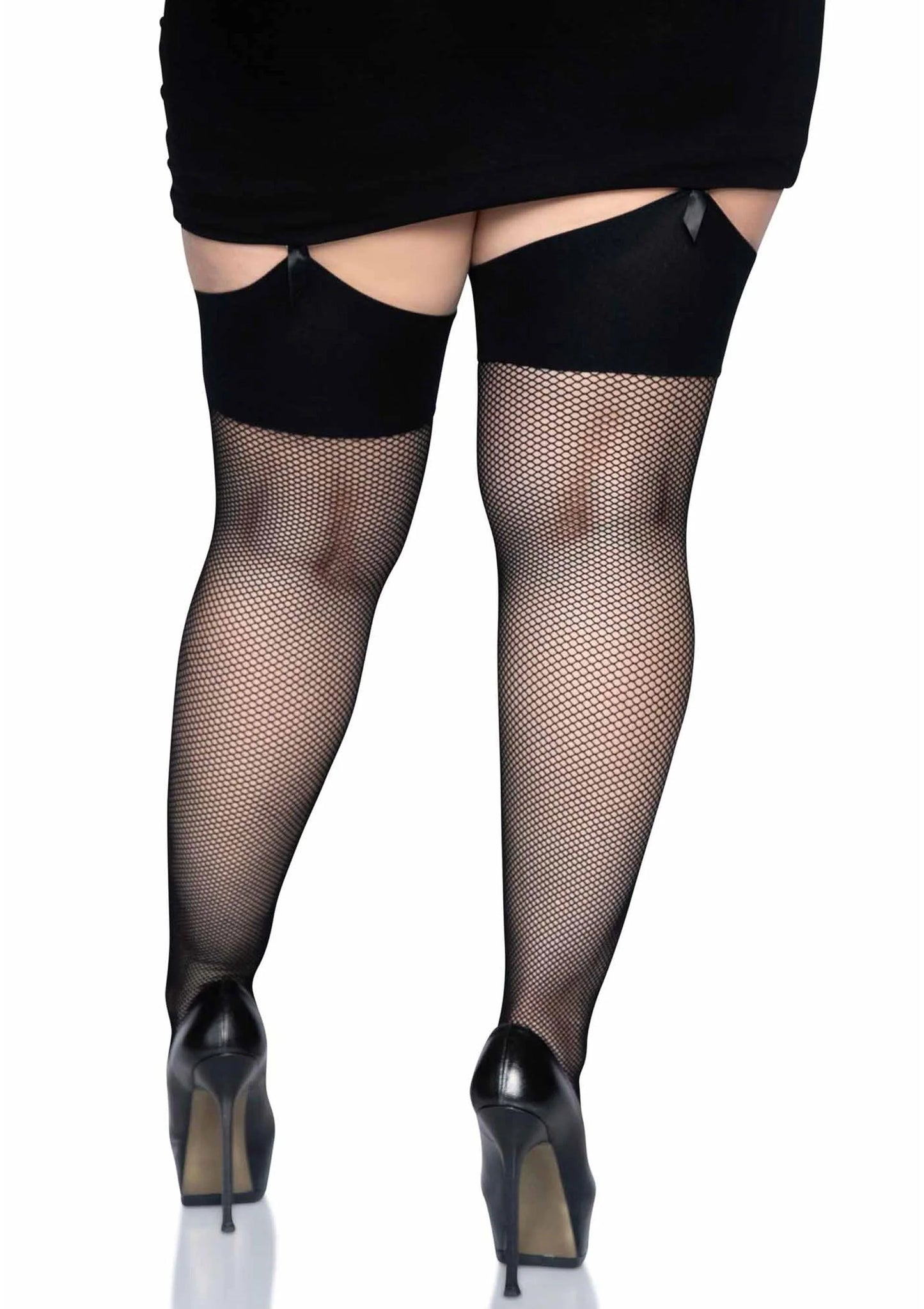Plus Elastane Fishnet Stockings